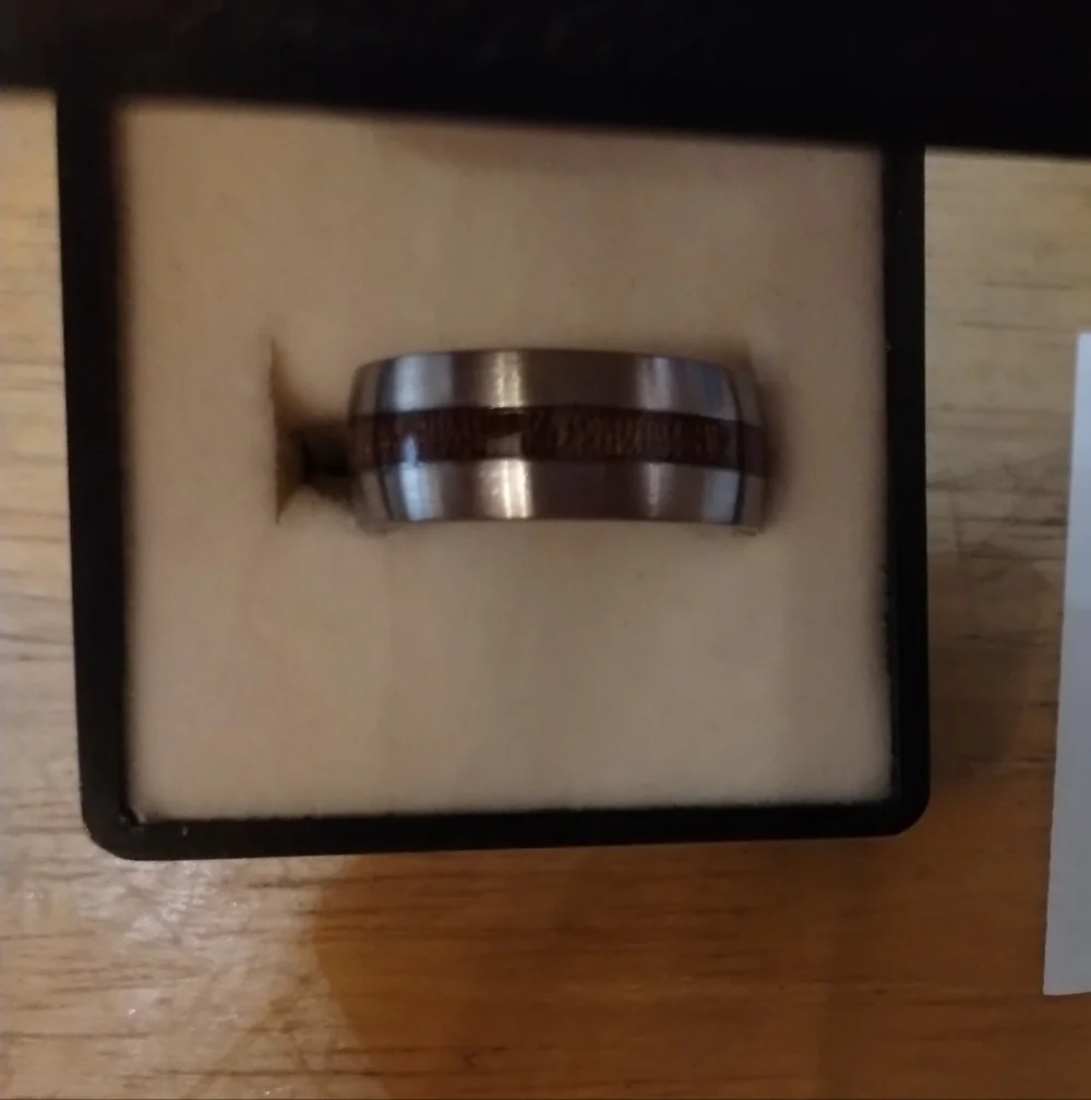 New Men's Stainless steel size 6 3/4 wedding band ring